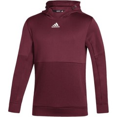 Adidas Men’s Team Issue Pullover Hoody – Black FQ0155/Maroon FQ0163
