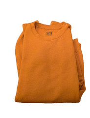 Vintage Fruit of The Loom L/S Crewneck Sweatshirt XL Mustard Cotton/Polyester