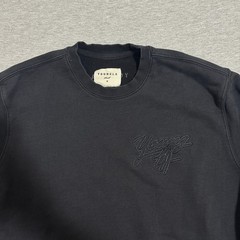 YoungLA Embroidered Crewneck Sweatshirt Long Sleeves Black Mens Size Small