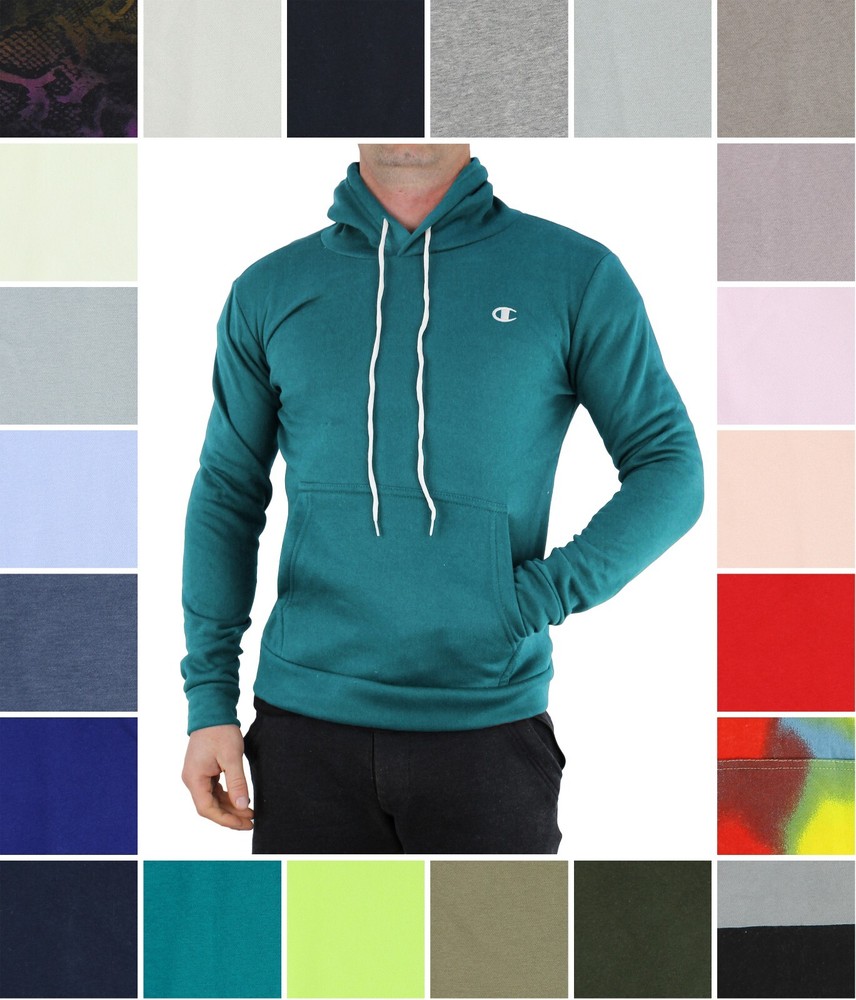 Champion Men’s Hoodie Sweatshirt Brushed Fleece Knit Pullover 100% Polyester