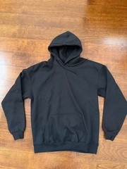 Super Heavyweight Hoodie Boxy Oversized Fit Unisex Double Layered Hood Black Bla