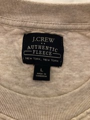 J.Crew Mercantile Quilted Crewneck Pullover Sweatshirt Oatmeal L Mens