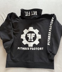Fitness Factory Hooded Sweatshirt Medium Full Zip Bodybuilding Pump Cover