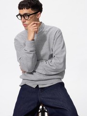 UNIQLO Sweatshirt S-4XL Pullover Long-Sleeve Crew-Neck Cotton Men 479797 NWT