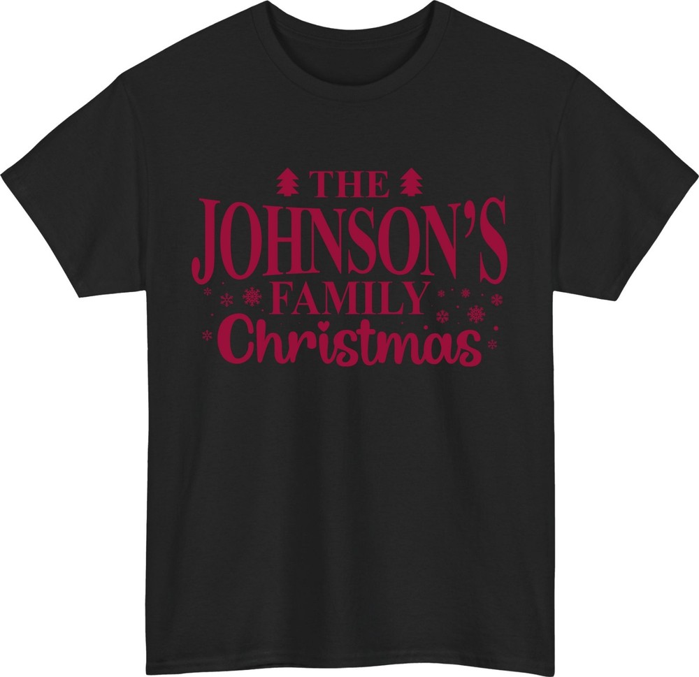 Personalised Family Christmas T-Shirt Custom Name Jumper Festive Xmas Hoodie Top