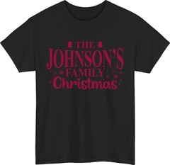 Personalised Family Christmas T-Shirt Custom Name Jumper Festive Xmas Hoodie Top