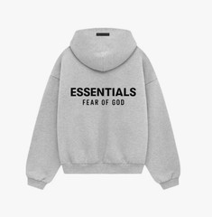Fear Of God Essentials Core Collection Pullover Hoodie Dark Heather Oatmeal M-XS