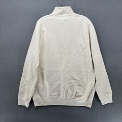 Goodfellow & Co Sweatshirt Mens Medium Ivory Textured Cotton Quarter- Snap NWT