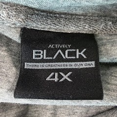 Actively Black Mens 4X Gray Logo Hoodie Sweatshirt Performance Pullover Stretch