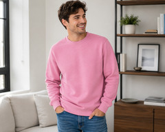 Mens Plain Crewneck Sweatshirt 3 Pack Bulk Lot Solid Pullovers S-3XL