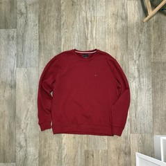 Tommy Hilfiger Men’s Sweatshirt XXL Red Pullover Crewneck Logo Cotton Kenya
