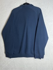 Goodfellow Quilted Pullover Snap Mock Neck Sweatshirt Blue Mens L NWT