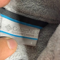 Columbia Jacket Adult L Gray Fleece Full Zip Mock Neck Steens Mountain Outdoor