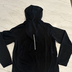 GAIAM Men’s Large Black Quarter Zip Hooded Performance Pullover Jacket Stretch