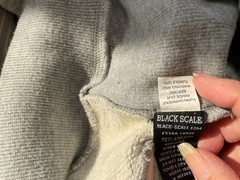 Black Scale Front Zip Hoodie Jacket Grey w/ Black Geometric Pattern All Over XL