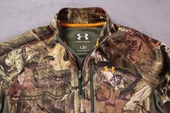 Under Armour Men’s LARGE 1/4 Zip Pullover Scent Control Camo Hunting Mossy Oak