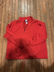 Vintage Bike Quarter Zip Size Large 90s Bicycle Red Fall Winter Bicycle
