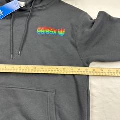 Adidas Originals Mens Black RGB Trefoil Hoodie Sweatshirt JZ0469-230 Small NWT