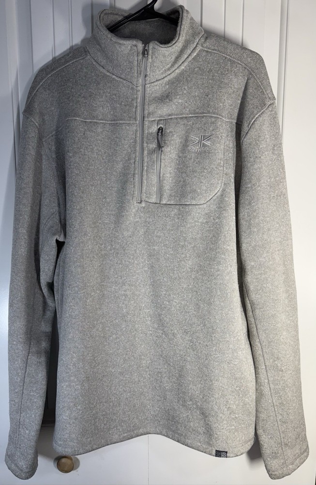 Karrimor Men’s Gray Fleece Polyester 1/2 Zip High Neck Sweatshirt XL