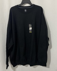Athletic Works Men’s Fleece Crew Sweatshirt 4XL (58-60) Black NWT
