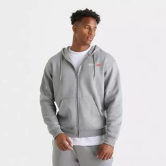 New Balance Athletics Flying NB Logo Full-Zip Mens Hoodie Gray Small NWT