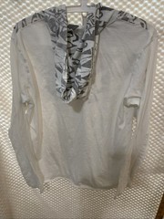 Maori Hook Mens Hoodie Pullover Sweatshirt Pockets White Gray Sz M With Pouch