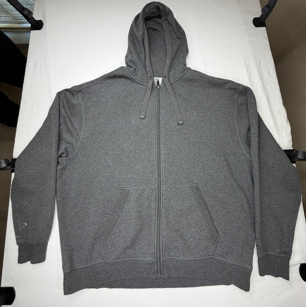 Champion Authentic Men’s Hoodie Fleece Full Zip Front Pockets Size XXL Grey