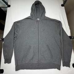 Champion Authentic Men’s Hoodie Fleece Full Zip Front Pockets Size XXL Grey