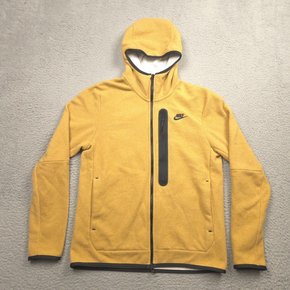 Nike Tech Fleece Winterized Hoodie Men M Elemental Gold Streetwear Full Zip