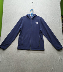 The North Face Men Hoodie M Navy Logo Embroidery Fleece Activewear Gorpcore