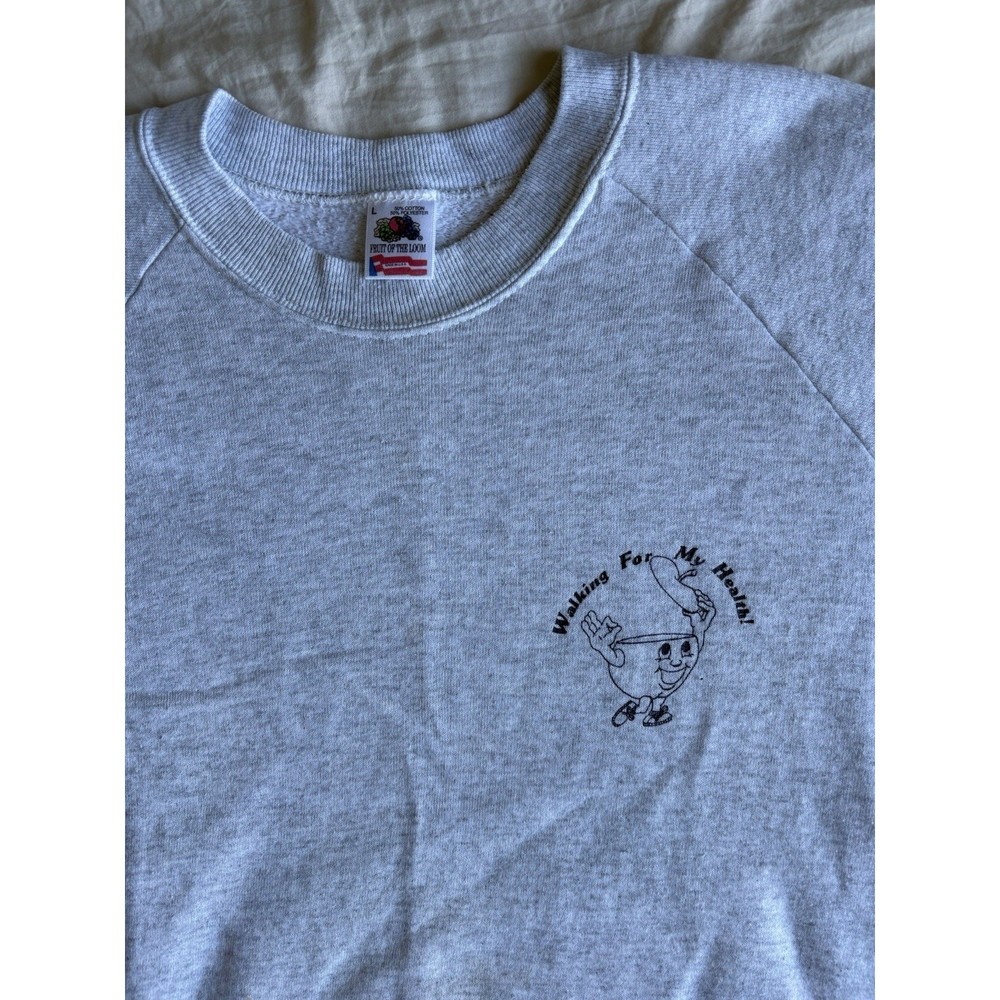 Vintage 1990’s FOTL USA Walking For My Health School Aerobics Boxy Sweatshirt L