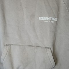 Essentials Fear of God Men’s Desert Taupe Fleece Pullover Hoodie Logo XXS