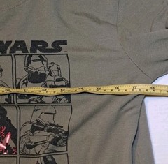Star Wars Mens The Force Awakens Long Sleeve Pullover Shirt XS Green Graphic Tee