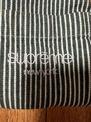 Supreme Fall 2017 Hooded Green Stripe Denim Zip Up MED Shirt Box Logo
