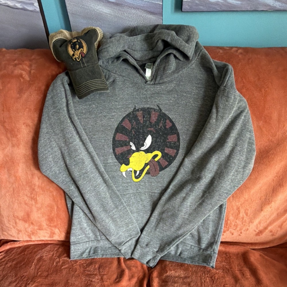 Royal Apparel Gray Graphic Pullover Hoodie Hooded Men’s XL & matching Legacy hat