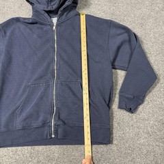 John Galt Hoodie One Size Blue Full Zip Fleece 44 Back Graphic Sweatshirt