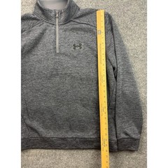 Under Armour 1/4 Zip Pullover Mens Large Gray Heathered Fleece Athletic Top