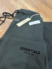 NEW Fear of God Essentials Set Hoodie & Sweatpant Stretch Limo Black Size XS-XL