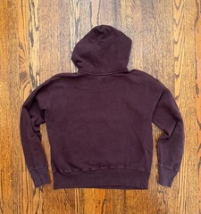 Hellers Cafe x Warehouse Co Hoodie Size 40 S/M Plum Eggplant Made in Japan Rare