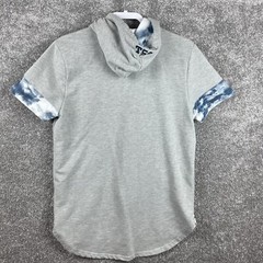 Triple Five Soul NYC Hoodie Shirt Youth Medium Gray Short Sleeves Athletic