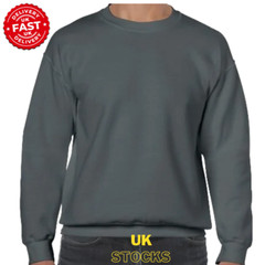 Mens Sweatshirt Heavy Blend Crew Neck Plain Jumper Pullover Casual High Quality