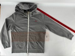 Levi’s Gray Logo Full Zip Front Pocketed Hooded Sweatshirt Men’s Size Medium