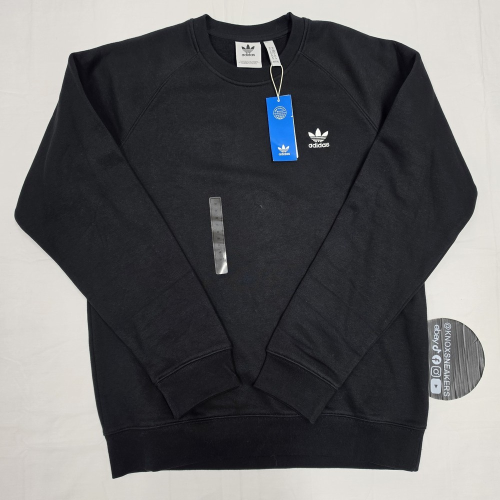 Adidas Essential Crewneck Sweatshirt Mens Black IM4532 Men’s Size Medium
