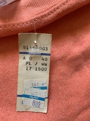 Vintage Tultex Sweatshirt Blank Large Raglan Coral Salmon NWT Spot