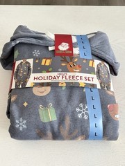 Dec. 25th Mens Holiday Fleece Set Grey Large Hoodie NEW