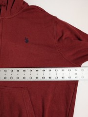 U.S. Polo Assn. Full Zip Hoodie Red Size Large L Men’s Sweatshirt Jacket 24×28