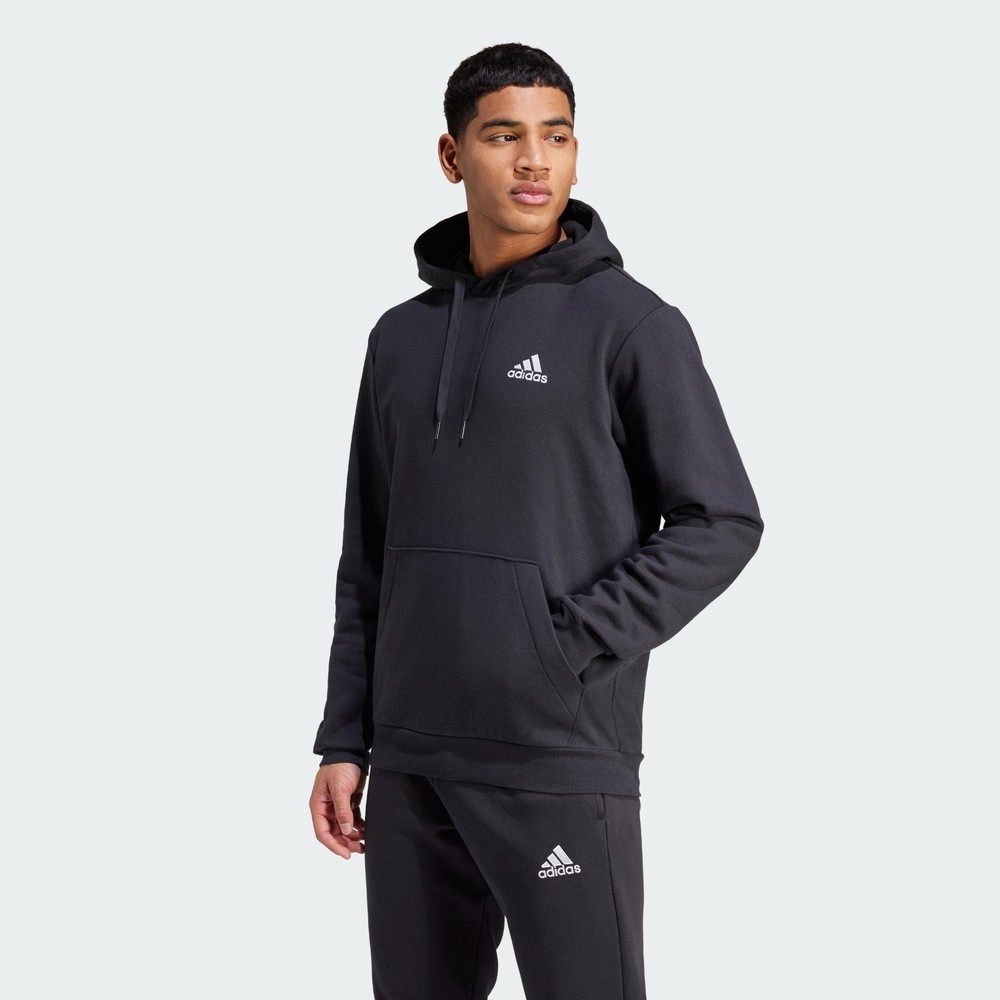 Aadidas men Essentials Fleece Hoodie Cozy Black Men’s Size 2X-Large New