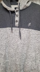 Hooey Hoodie Mens L Gray Pullover Hooded Pockets Lined Heavyweight Fleece