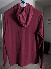 Polo Ralph Lauren Burgundy Logo Drawstring Hooded Long sleeved T-shirt Men’s M