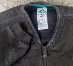 Vintage Adidas Equipment Crewneck Sweatshirt Jacket – Black/Teal Mens M Relaxed